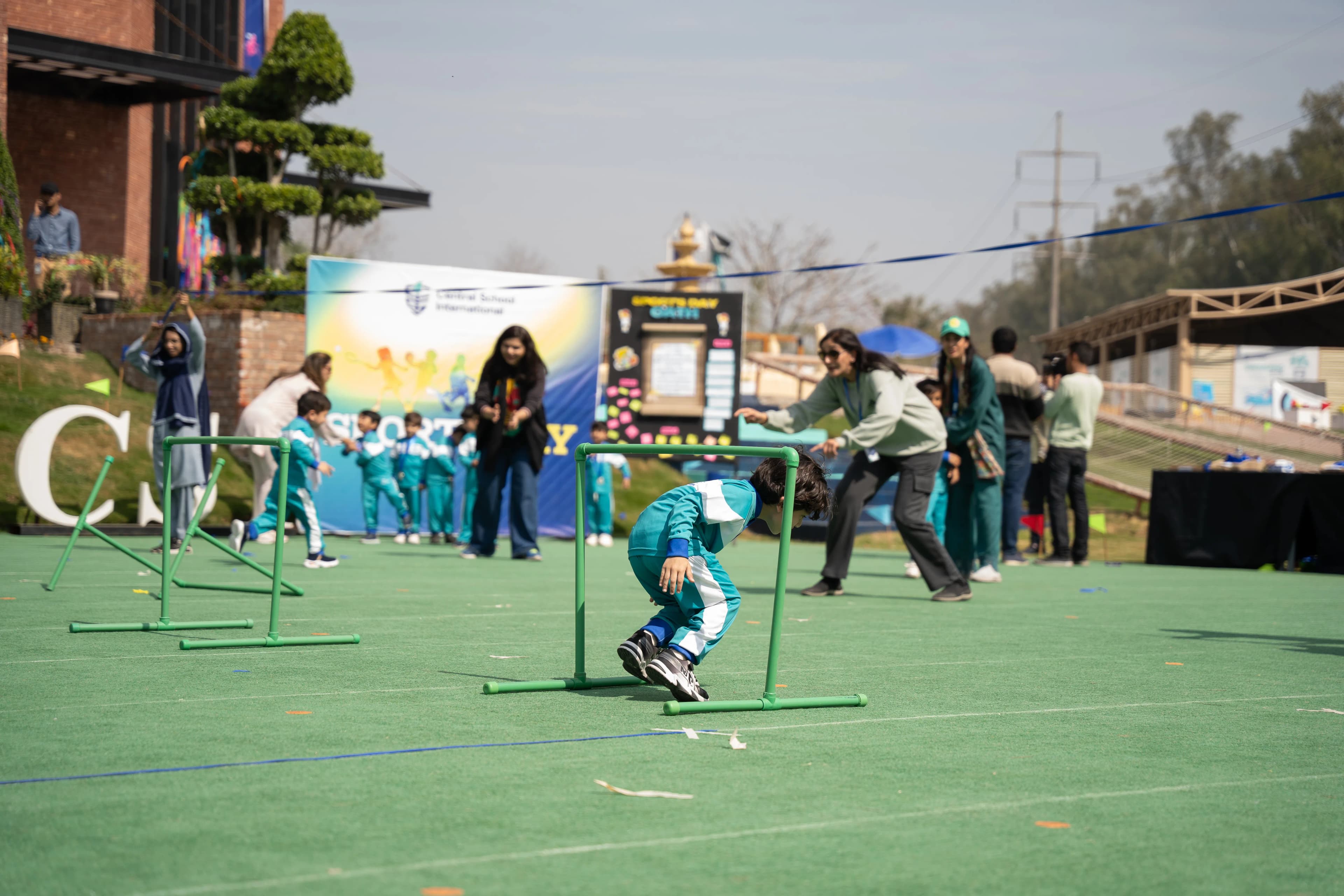 CSI students taking part in a Sports Day activity